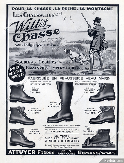 Attuyer (Hunting Skiing Shoes) 1933 L. de Lajarrige