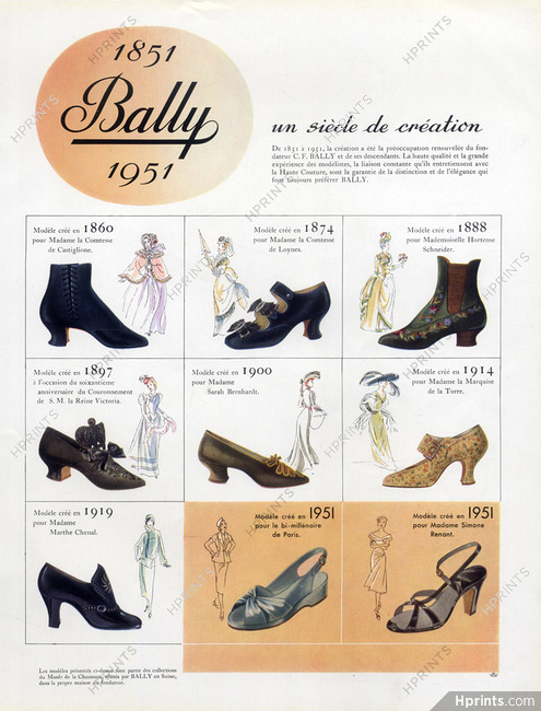 Bally (Shoes) 1951 Un Siècle de Création 1851-1951