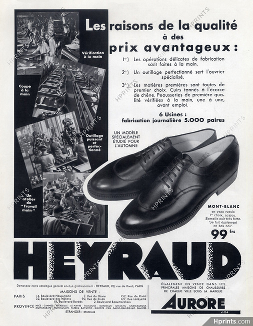 Heyraud (Shoes) 1933 Factory