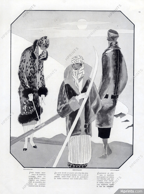 Grunwaldt (Fur clothing) 1925 Fur Coat, winter sports