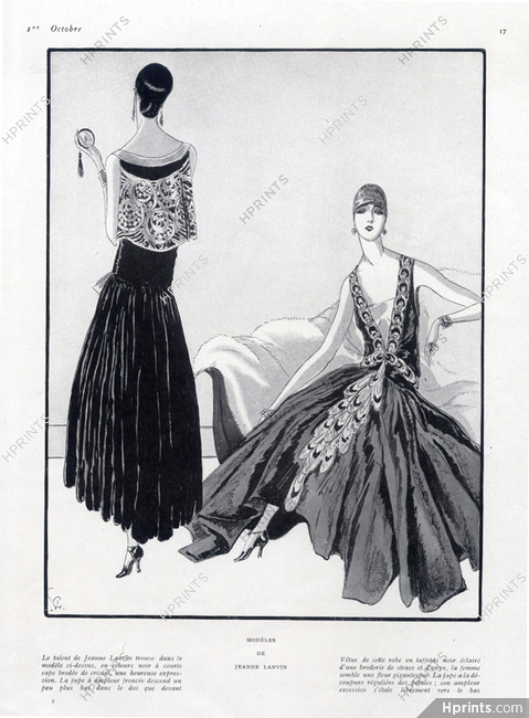Jeanne Lanvin 1926 Evening Gown, Woodruff Porter