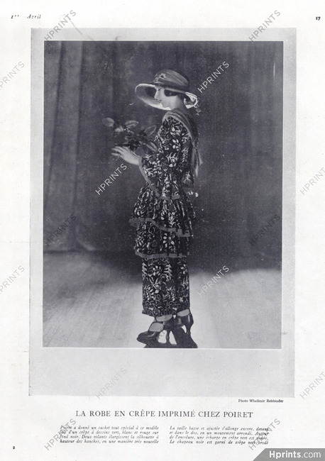 Paul Poiret 1923 Fashion Photography Rehbinder