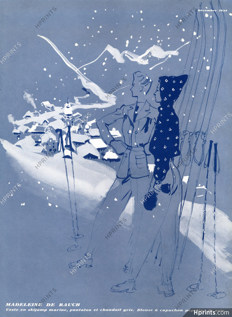 Madeleine de Rauch 1938 Fashion Sports, Skiing