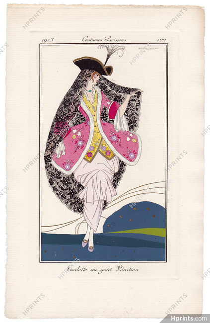 Brunelleschi 1913 Journal des Dames et des Modes Costumes Parisiens N°122 Venitian Costume