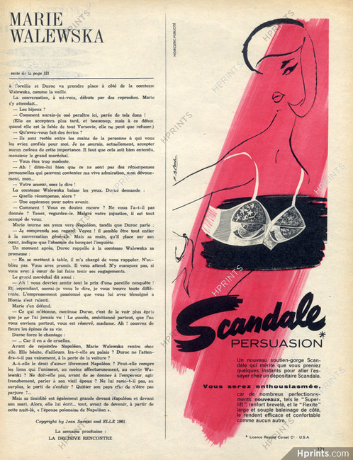 Scandale (Lingerie) 1961 Roger Blonde, Bra