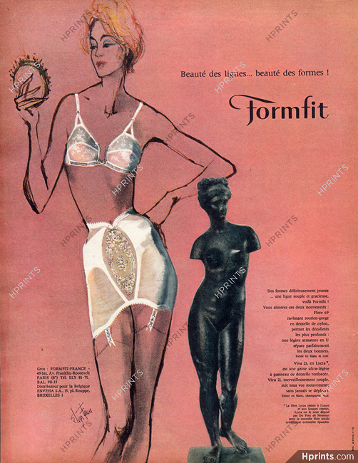 1951 TREO and FLEXES Bra Girdle 2 AD LOT Vintage Lingerie Advertising