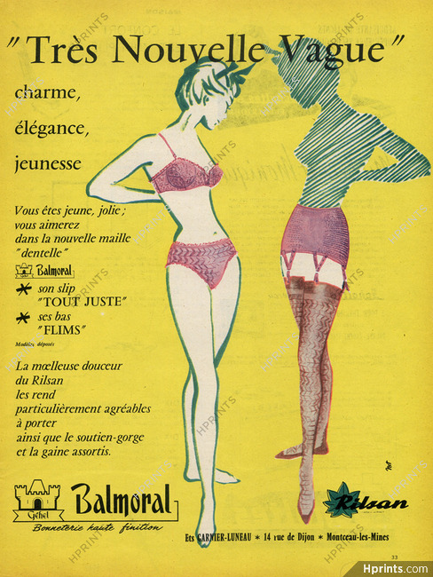 Balmoral 1960 Très Nouvelle Vague, Stockings, Girdle, Garters