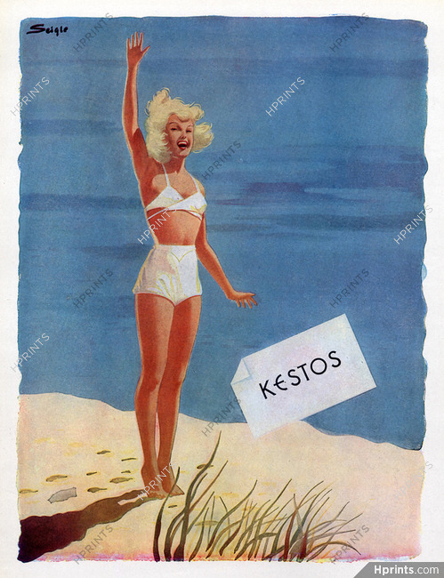 Kestos (Swimwear) 1948 Seigle, Beach