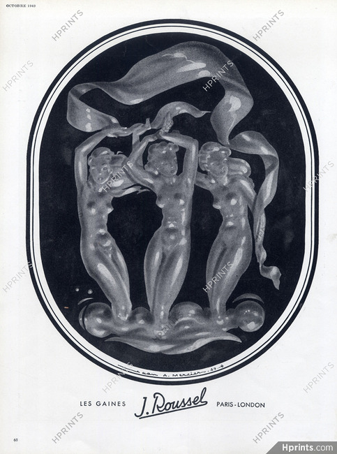 J. Roussel (Girdles) 1949 Nudes, Jean Adrien Mercier