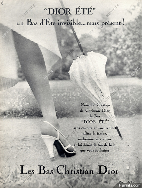 Christian Dior (Lingerie) 1953 Stockings — Advertisement