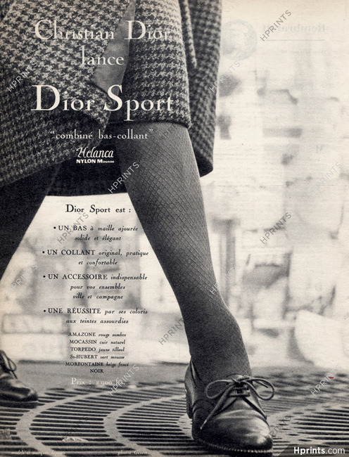 Christian Dior (Lingerie) 1958 Tights Hosiery — Advertisement