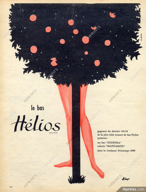 Hélios (Stockings) 1959 Stockings Hosiery, Séguy