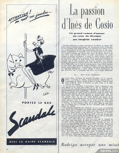 Scandale (Stockings Hosiery) 1953 Raymond de Lavererie, Carousel, Merry-go-round