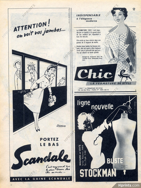 Scandale (Stockings Hosiery) 1955 Bernard Audebert