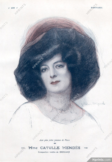 Gustave Brisgand 1909 Mrs Catulle Mendès, Portrait