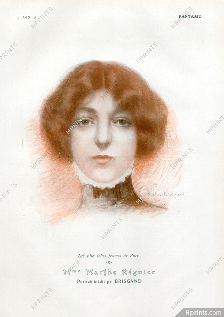 Gustave Brisgand 1909 Marthe Régnier, Portrait