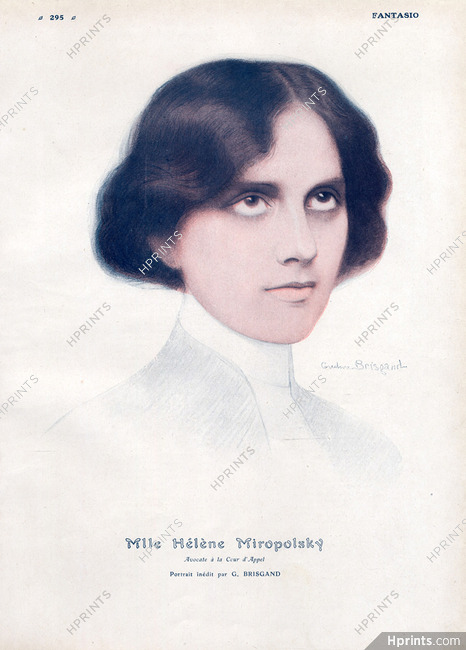 Gustave Brisgand 1911 Hélène Miropolsky, Female Lawyer, Portrait
