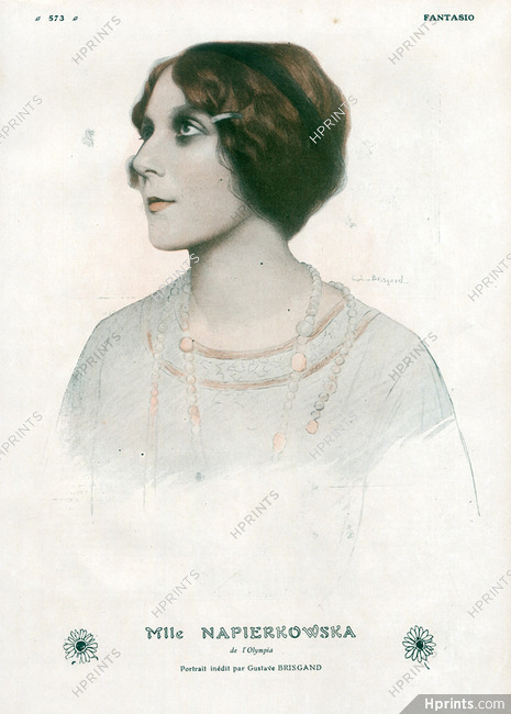 Gustave Brisgand 1912 Napierkowska, Portrait