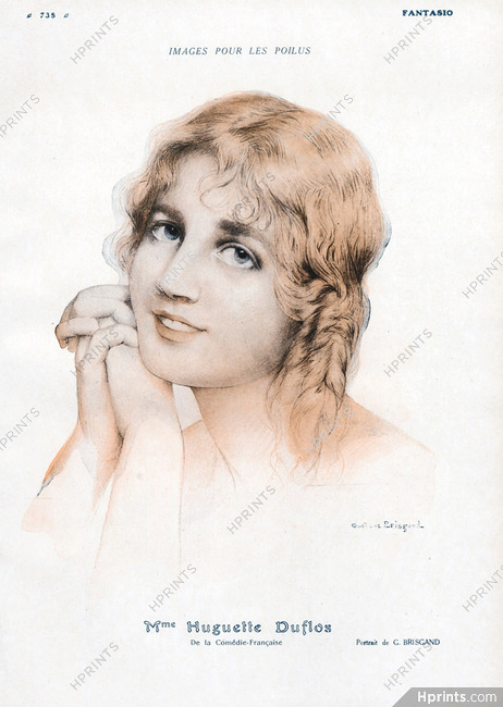 Gustave Brisgand 1916 Huguette Duflos, Portrait