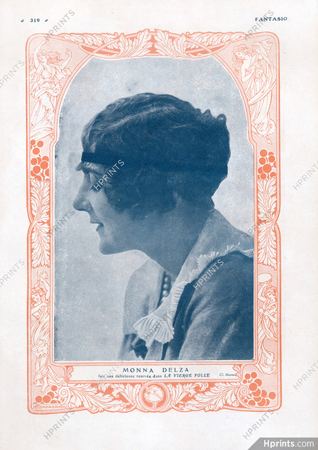 Monna Delza 1920 Portrait, Photo Manuel