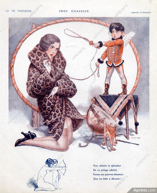 Chéri Hérouard 1934 "Chasseur" Eros Tamer, Circus, Panther fur Coat