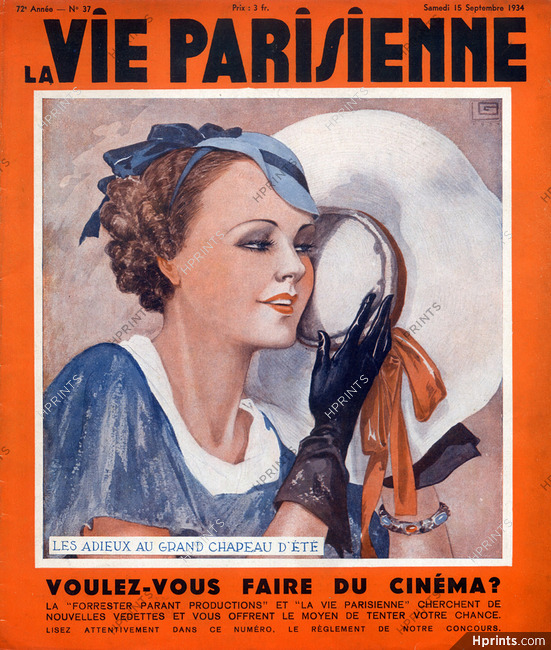 Georges Léonnec 1934 Fashion Illustration Hats