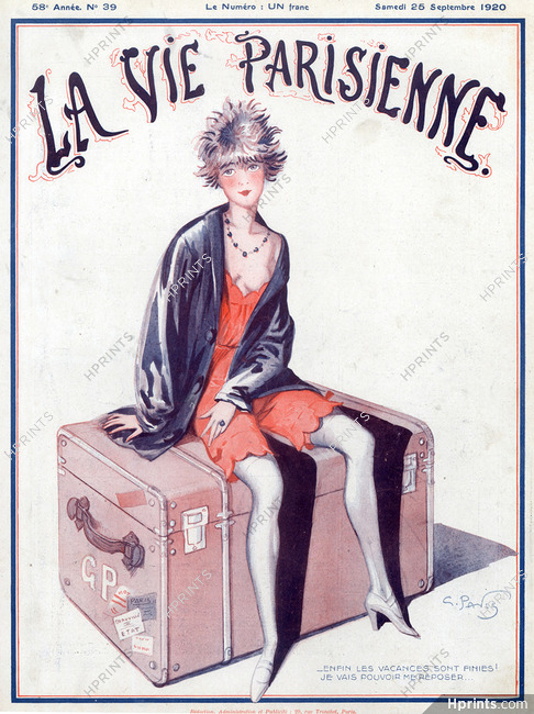 Georges Pavis 1920 Luggage, Back from Holidays