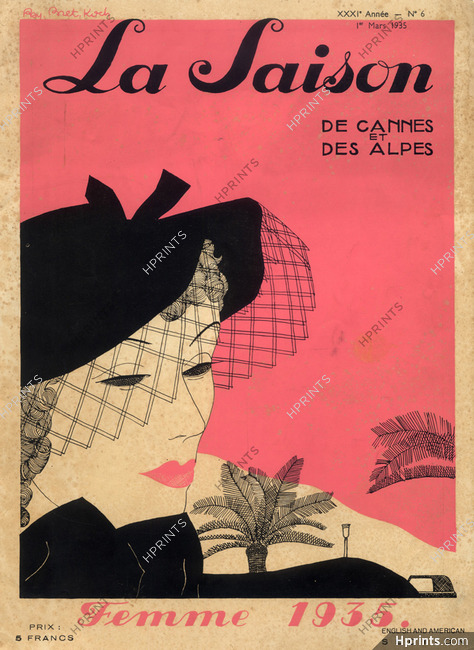 Raymond Bret-Koch 1935 La Saison Cover, Portrait