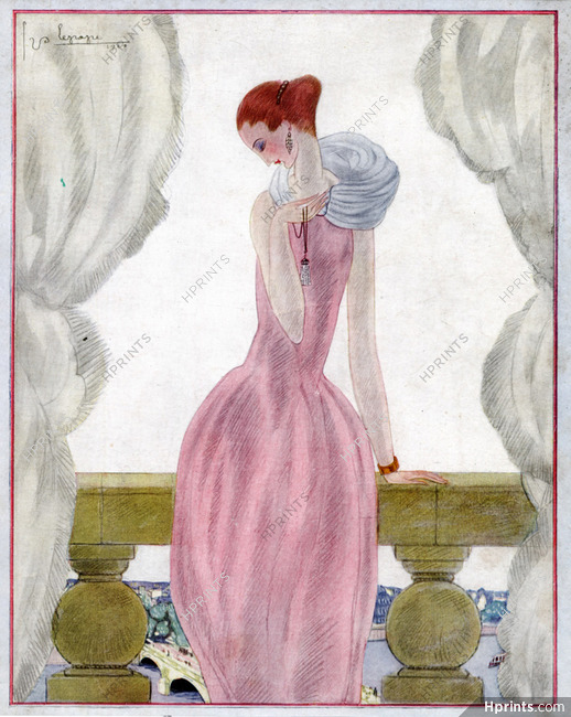 Georges Lepape 1923 Elegant, Fashion Illustration