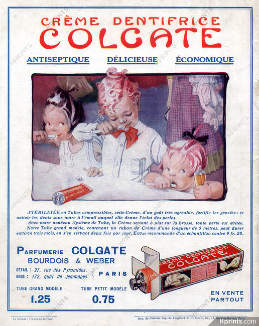 Colgate (Toothpaste) 1913 Children