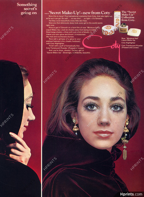 Coty (Cosmetics) 1968 Secret Make-up, Marisa Berenson