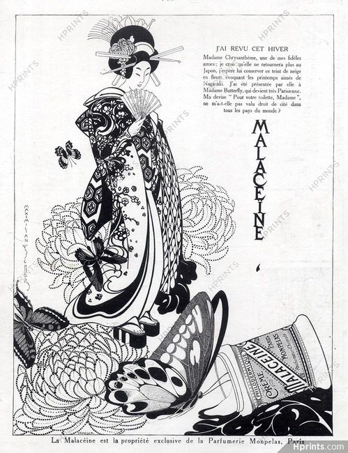 Malaceïne (Cosmetics) 1920 Traditional Costume, Japanese, Maximilian Fischer