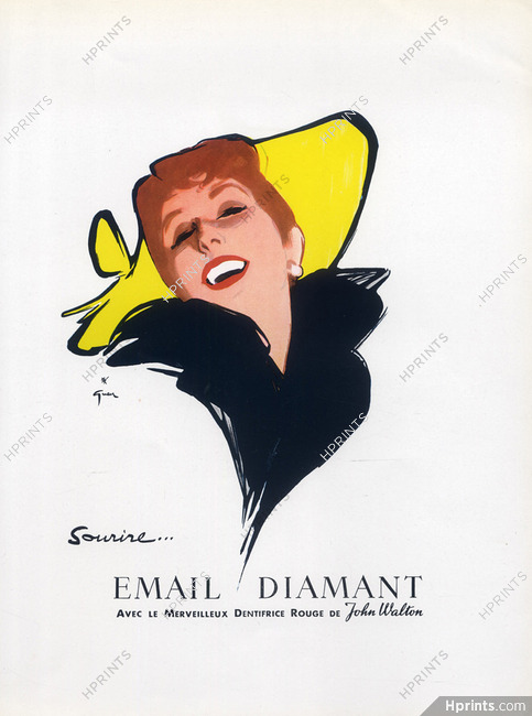 Email Diamant (Toothpaste) 1952 René Gruau