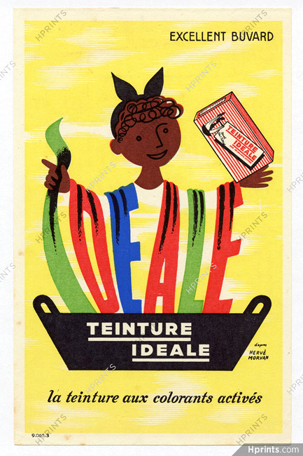 Teinture Idéale by Hervé Morvan Blotting Paper Buvard Publicitaire