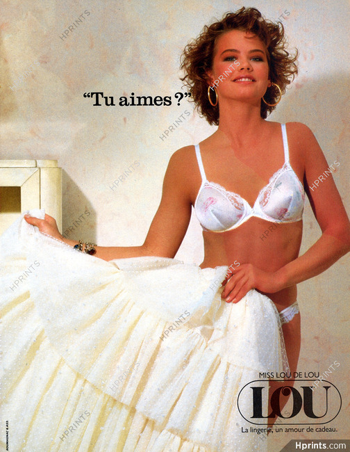 Lou (Lingerie) 1986 Tu aimes ? Bra Advertisement