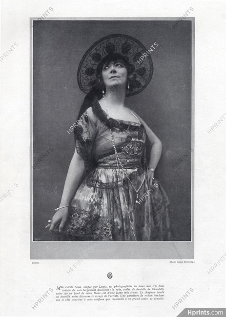 Cécile Sorel 1921 Portrait, Lewis Hat