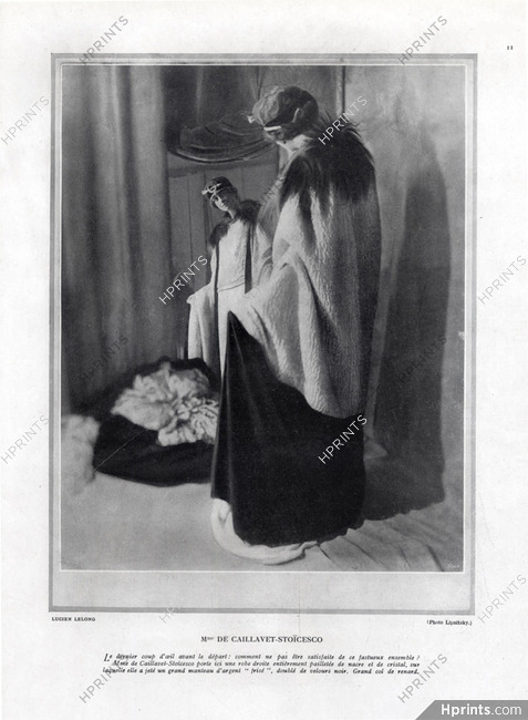 Lucien Lelong 1922 Mrs Simone de Caillavet-Stoïcesco, Lipnitsky