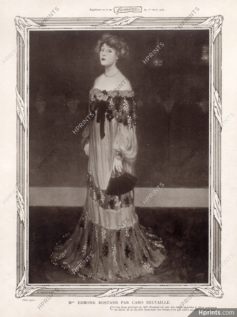 Mrs Edmond Rostand, Rosemonde Gérard, 1905 Caro Delvaille, Portrait