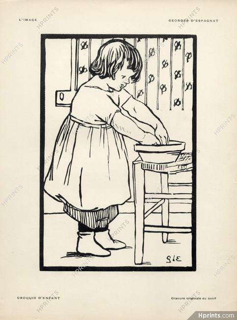 Georges d'Espagnat 1897 Croquis d'Enfant, Girl
