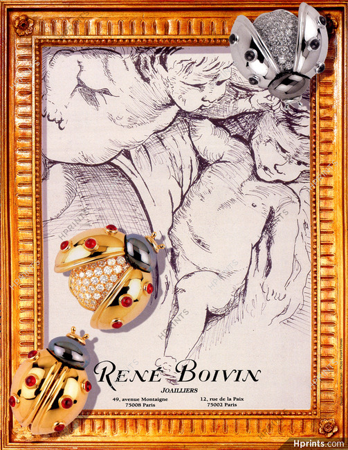 René Boivin (High Jewelry) 1994 Animals Clips Ladybird, coccinelle