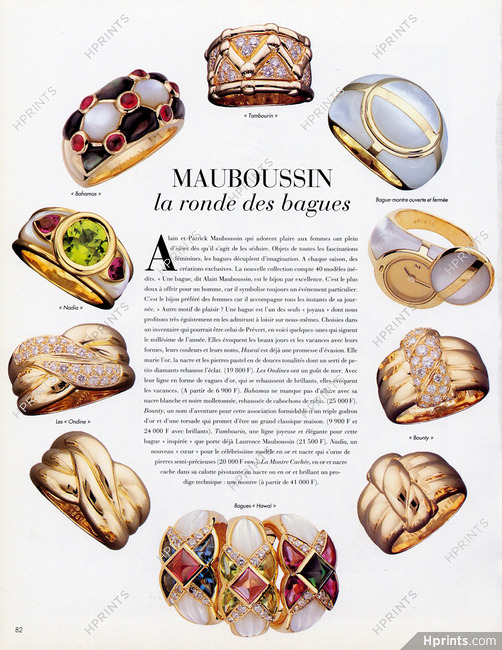 Mauboussin - La ronde des bagues, 1994 - Mauboussin (Jewels) Rings, 1 pages