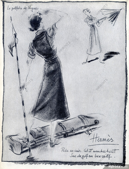 Hermès (Couture) 1937 Karsavina (M.K.S) Golf Bag