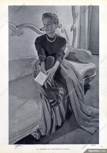 Balenciaga (Couture) 1946 Duchesse de Montesquiou-Fezensac, Photo Harry Meerson
