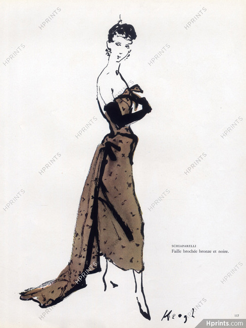 Schiaparelli 1949 Tom Keogh, Evening Gown