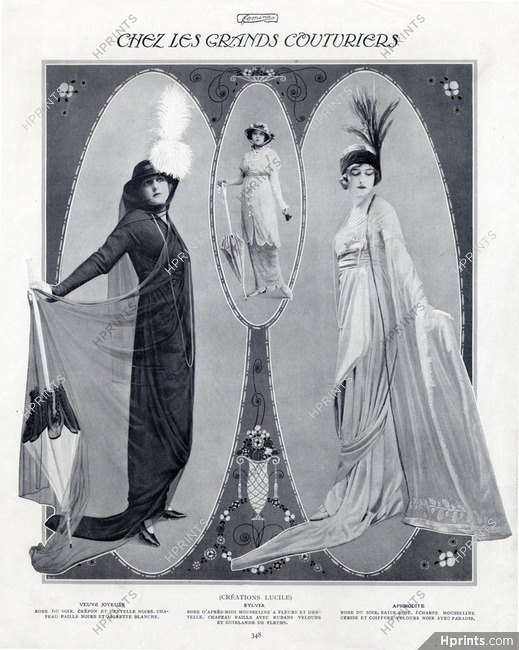 Lucile (Lady Duff Gordon) 1913 Veuve Joyeuse, Sylvia, Aphrodite Evening Gown