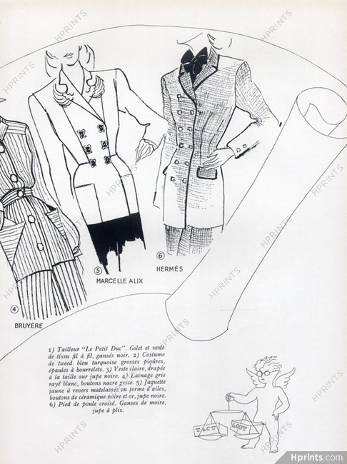 Hermès (Couture) 1944 Bruyère & Marcelle Alix