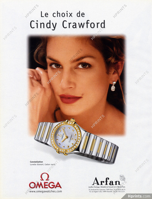 cindy crawford omega watch ad