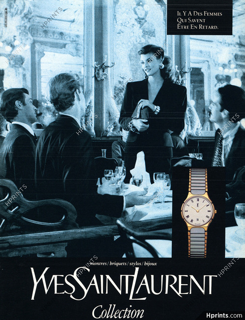 Yves Saint-Laurent (Watches) 1987 — Advertisement