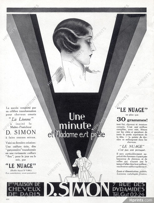 D. Simon (Hairstyle) 1926 Claude