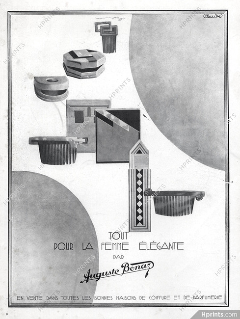 Auguste Bonaz (Combs) 1928 Powder Box, Art Deco Style